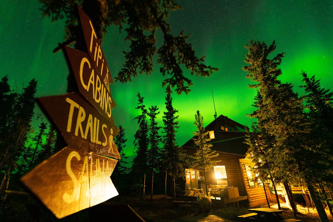Green Aurora Main Lodge Directions signs-Fall-Nick-Fitzhardinge-Horizontal
