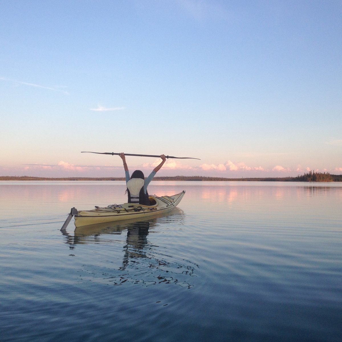 Kayaking Sunrise-Summer-Asta Law -Horizontal