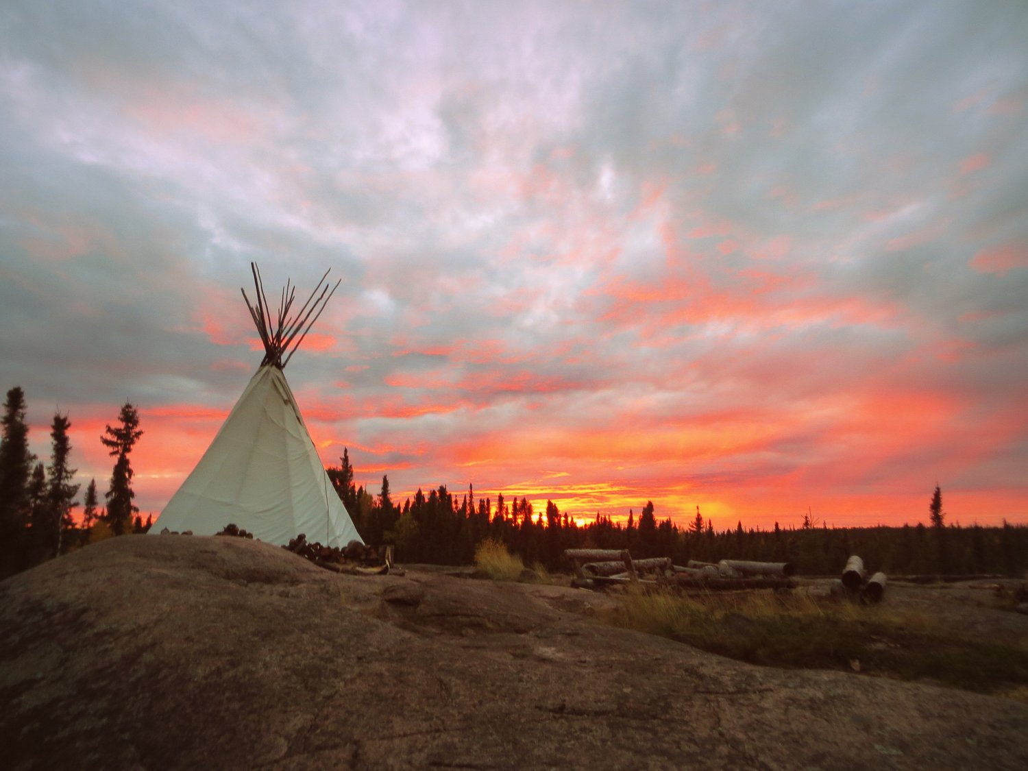 Sunset Tipi-Fall-Lea Neapauer-Horizontal